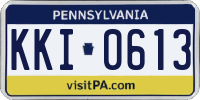 PA license plate KKI0613