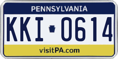 PA license plate KKI0614