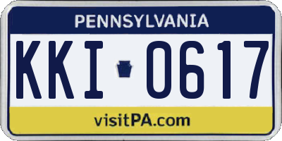 PA license plate KKI0617