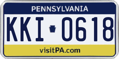 PA license plate KKI0618