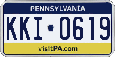 PA license plate KKI0619