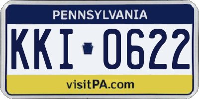 PA license plate KKI0622