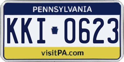PA license plate KKI0623