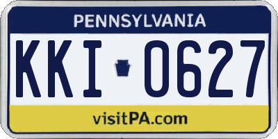 PA license plate KKI0627