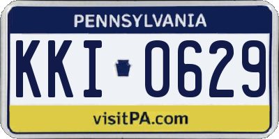 PA license plate KKI0629