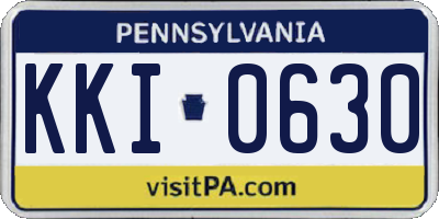 PA license plate KKI0630