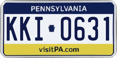 PA license plate KKI0631