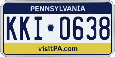 PA license plate KKI0638