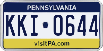 PA license plate KKI0644