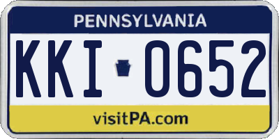 PA license plate KKI0652