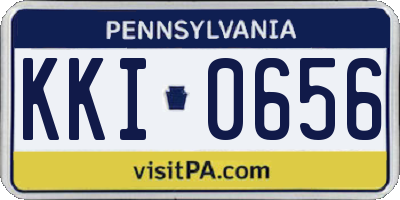 PA license plate KKI0656