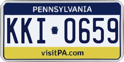PA license plate KKI0659