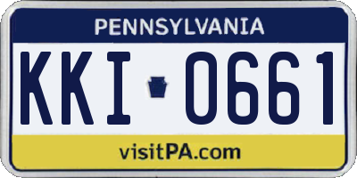 PA license plate KKI0661