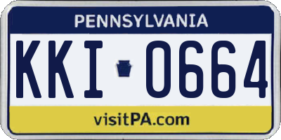 PA license plate KKI0664