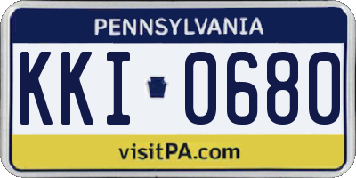 PA license plate KKI0680