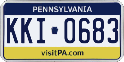 PA license plate KKI0683