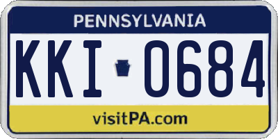 PA license plate KKI0684