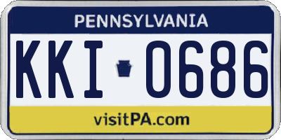 PA license plate KKI0686