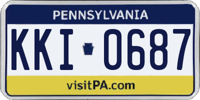 PA license plate KKI0687
