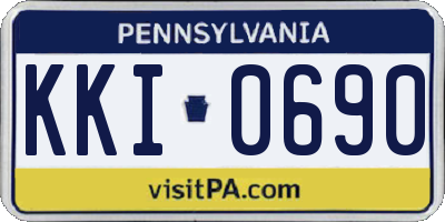 PA license plate KKI0690