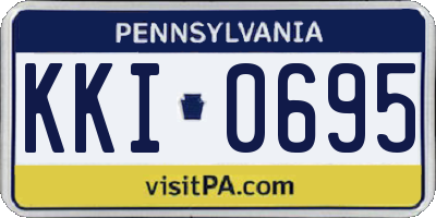 PA license plate KKI0695