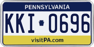 PA license plate KKI0696