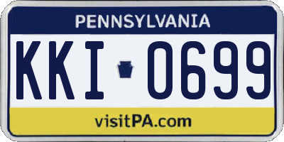 PA license plate KKI0699