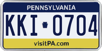 PA license plate KKI0704