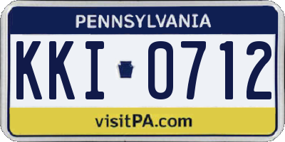 PA license plate KKI0712