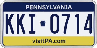 PA license plate KKI0714