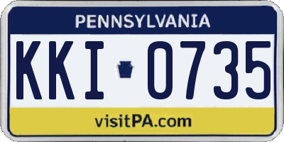 PA license plate KKI0735