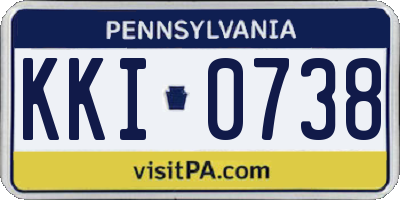 PA license plate KKI0738