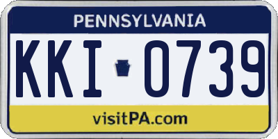 PA license plate KKI0739