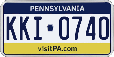 PA license plate KKI0740