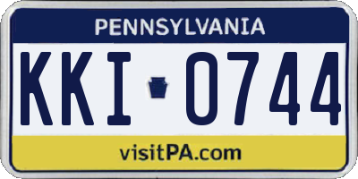 PA license plate KKI0744