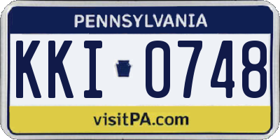 PA license plate KKI0748