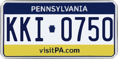 PA license plate KKI0750