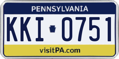 PA license plate KKI0751