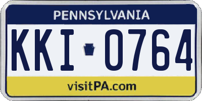 PA license plate KKI0764