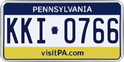 PA license plate KKI0766