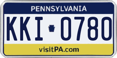 PA license plate KKI0780