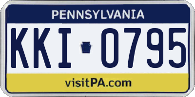 PA license plate KKI0795