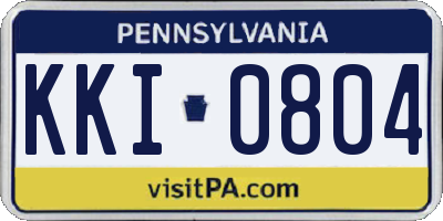 PA license plate KKI0804