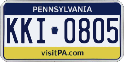 PA license plate KKI0805