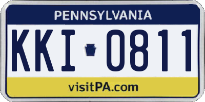 PA license plate KKI0811
