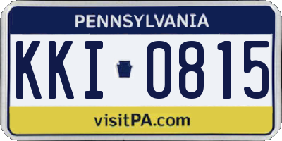 PA license plate KKI0815