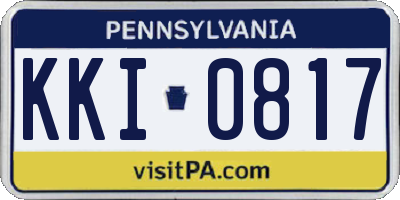 PA license plate KKI0817
