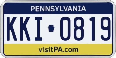 PA license plate KKI0819