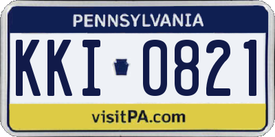 PA license plate KKI0821