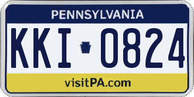 PA license plate KKI0824